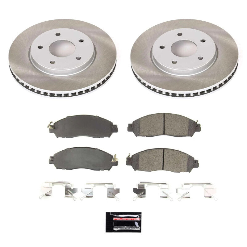 Power Stop 18-24 Nissan LEAF Front Semi-Coated Rotor Kit Brake Kits - Performance Blank PowerStop