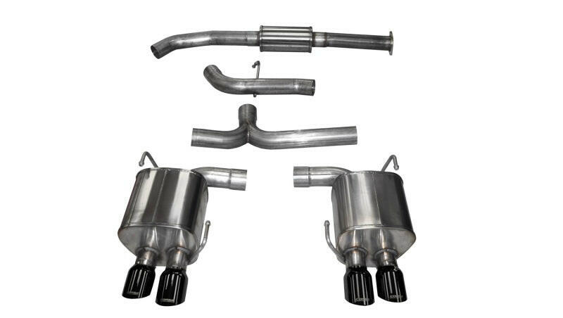 Corsa 2015-2021 Subaru WRX Cat Back Exhaust Black Quad 3.5in Tips *Sport* Catback CORSA Performance