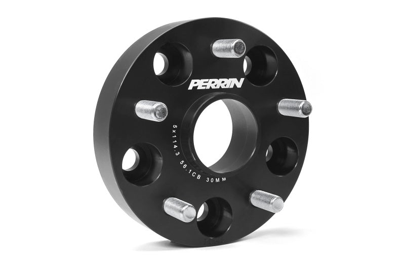 PERRIN Subaru 30mm Wheel Spacers 5x114.3 BP w/56mm Hub - Black Wheel Spacers & Adapters Perrin Performance