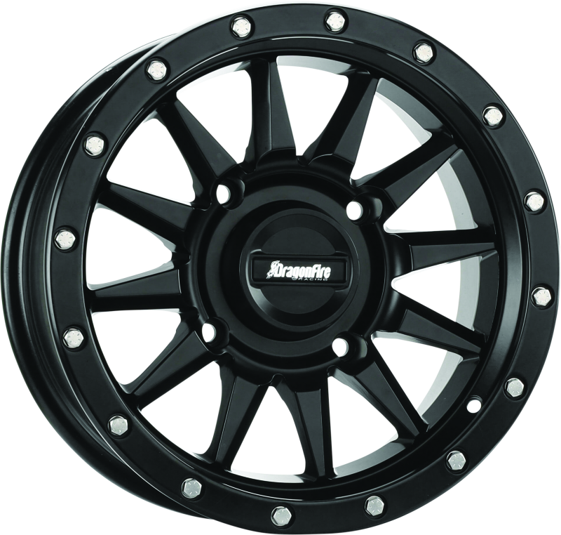 DragonFire Racing Echo Wheel 15X7 4/137 5+2 +10 Machined Black Wheels - Cast DragonFire Racing