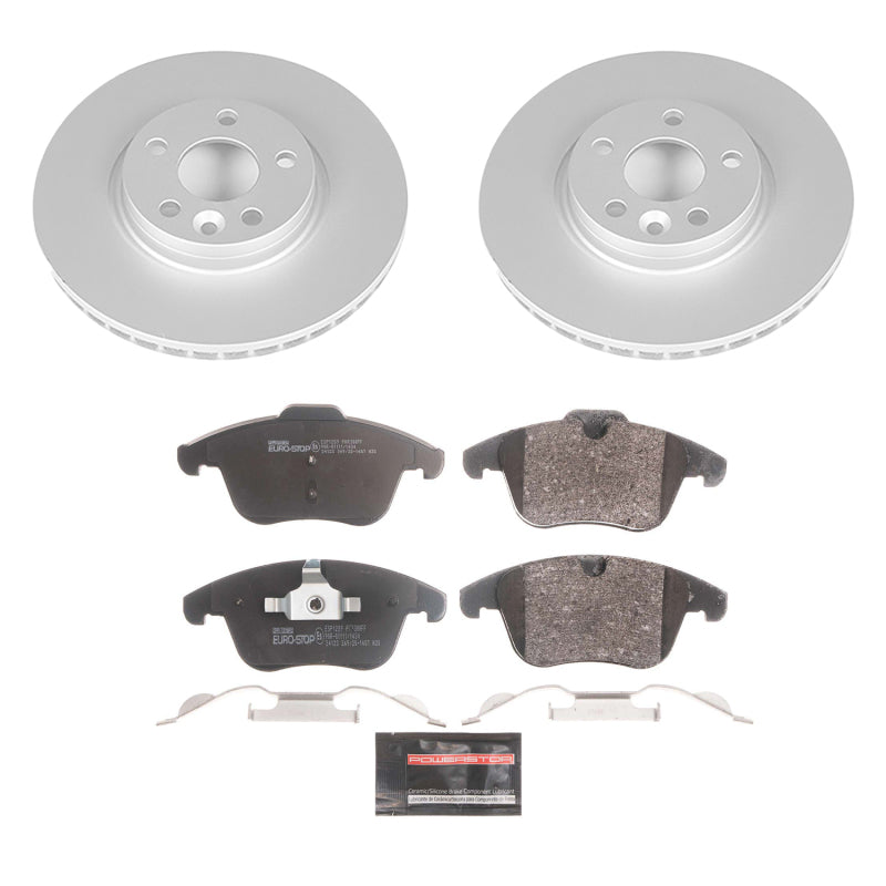 Power Stop 08-15 Land Rover LR2 Front Euro-Stop Brake Kit Brake Kits - OE PowerStop