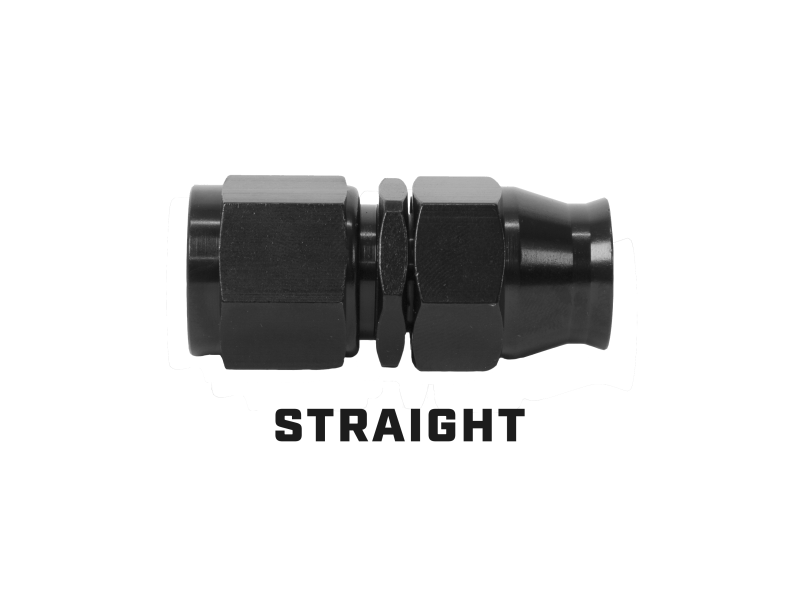 Aeromotive PTFE Hose End - AN-06 - Straight - Black Anodized Fittings Aeromotive