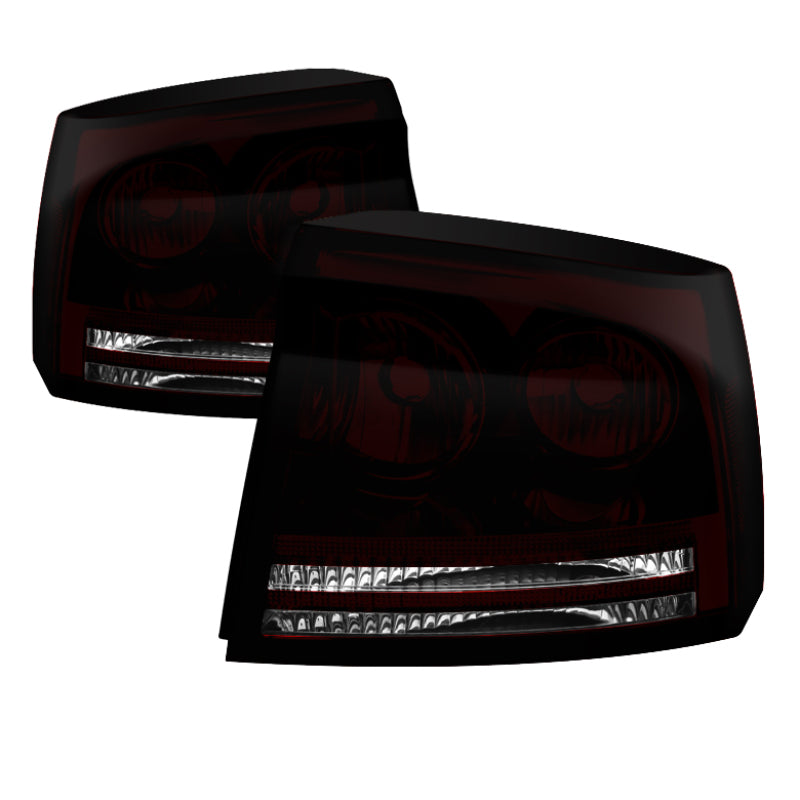 xTune Dodge Charger 05-08 OEM Style Tail Lights Dark Red ALT-JH-DC05-OE-RSM Tail Lights SPYDER