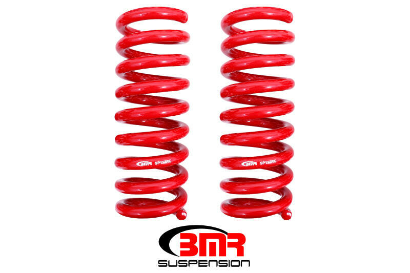 BMR 08-18 Dodge Challenger Rear Lowering Springs 1.25in Drop Performance Version - Red Lowering Springs BMR Suspension