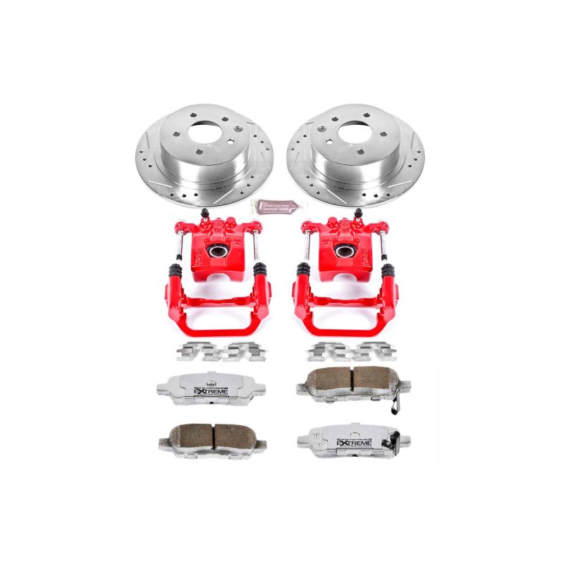 Power Stop 02-06 Nissan Altima Rear Z26 Street Warrior Brake Kit w/Calipers Brake Kits - Performance D&S PowerStop