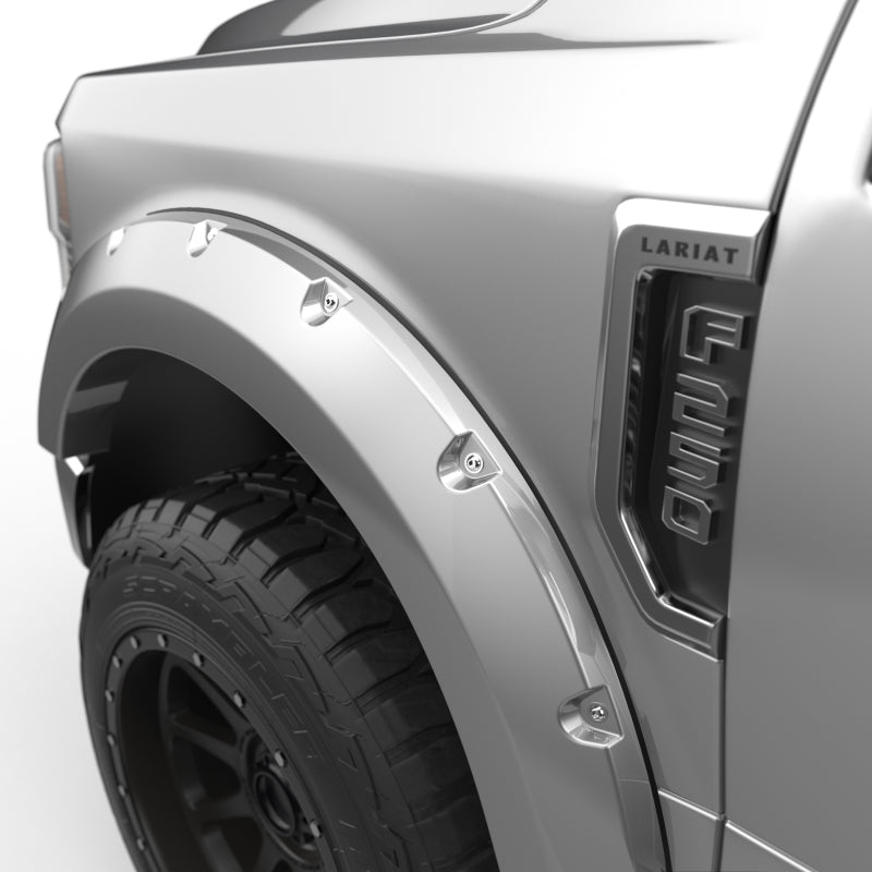 EGR 2017 Ford Super Duty Bolt-On Look Color Match Fender Flares - Set - Ingot Silver Fender Flares EGR