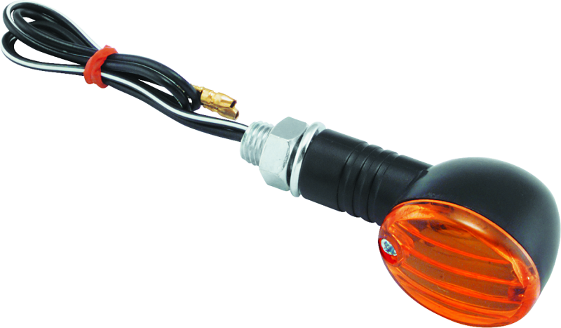 BikeMaster Ministalk Marker Light Round - Black/Amber Sidemarkers & Indicators BikeMaster