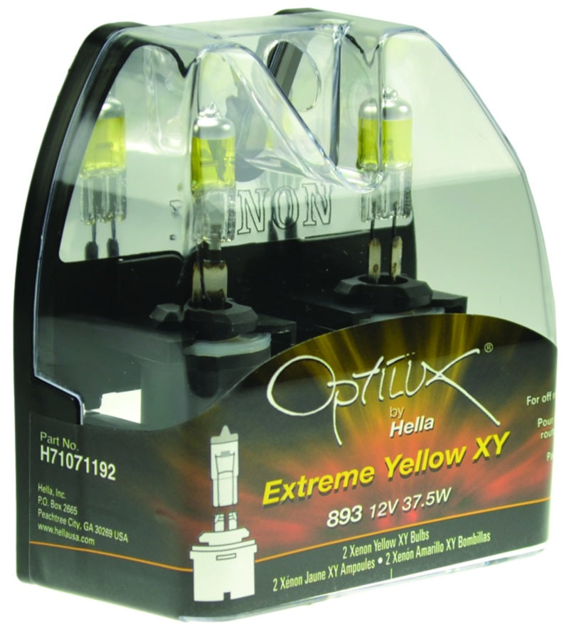 Hella Optilux 893 12V 37.5W Extreme Yellow Bulbs (Pair) Bulbs Hella