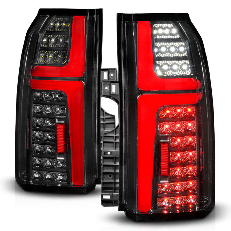 ANZO 15-20 Chevrolet Tahoe Sequential LED Tube Taillights Black Tail Lights ANZO