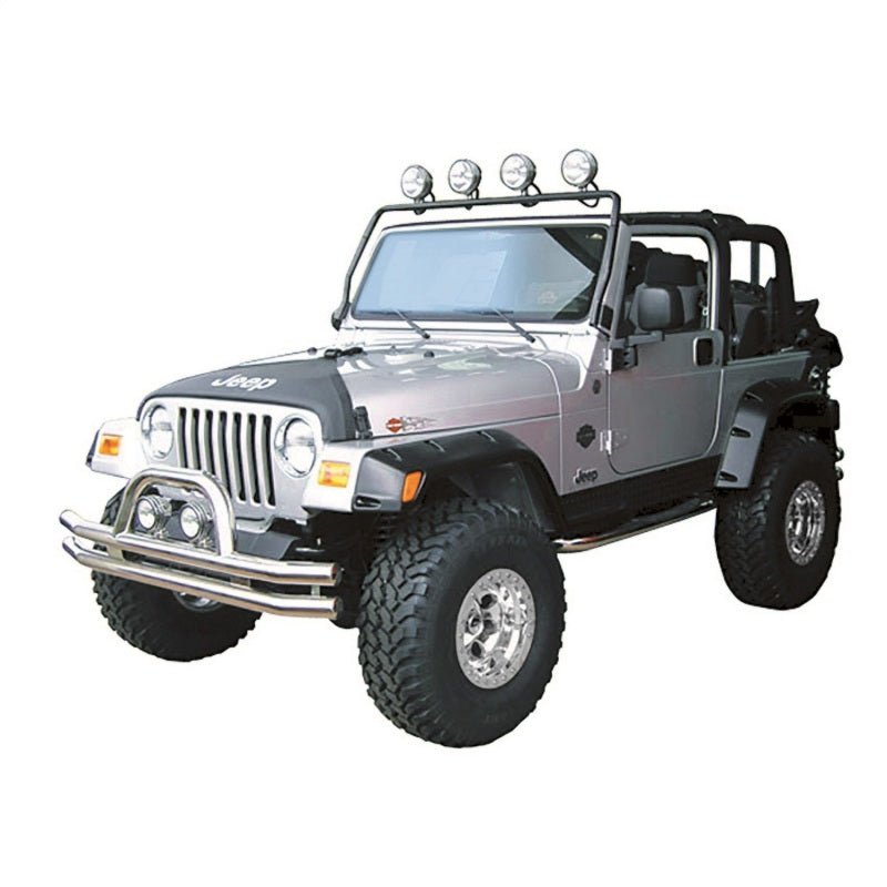 Rugged Ridge 97-06 Jeep Wrangler TJ Black Full Frame Light Bar Light Bars & Cubes Rugged Ridge