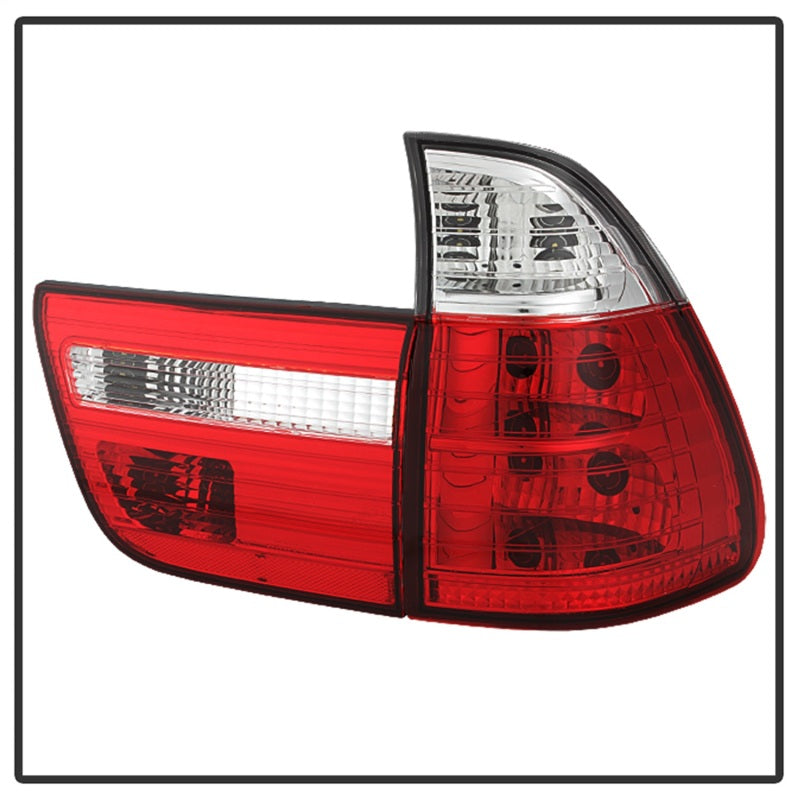 Spyder BMW E53 X5 00-06 4PCS Euro Style Tail Lights- Red Clear ALT-YD-BE5300-RC Tail Lights SPYDER