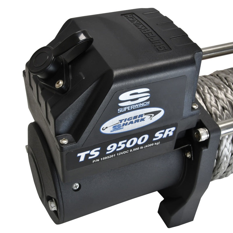 Superwinch 9500 LBS 12V DC 3/8in x 80ft Synthetic Rope Tiger Shark 9500 Winch Winches Superwinch