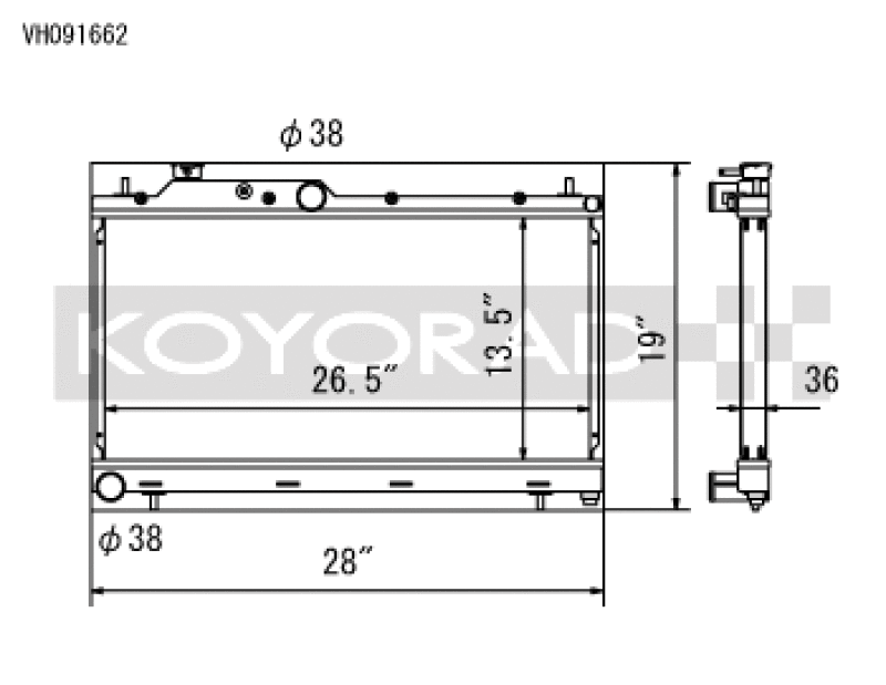 Koyo 08-15 Subaru WRX / STI 05-09 Subaru Legacy GT 2.5L (MT / w/ Filler Neck) Radiator Radiators Koyo