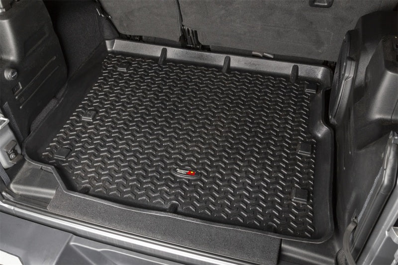Rugged Ridge Floor Liner Cargo Black 18-21 Jeep Wrangler JL 4 Dr (Excl. 4XE Models) Floor Mats - Rubber Rugged Ridge