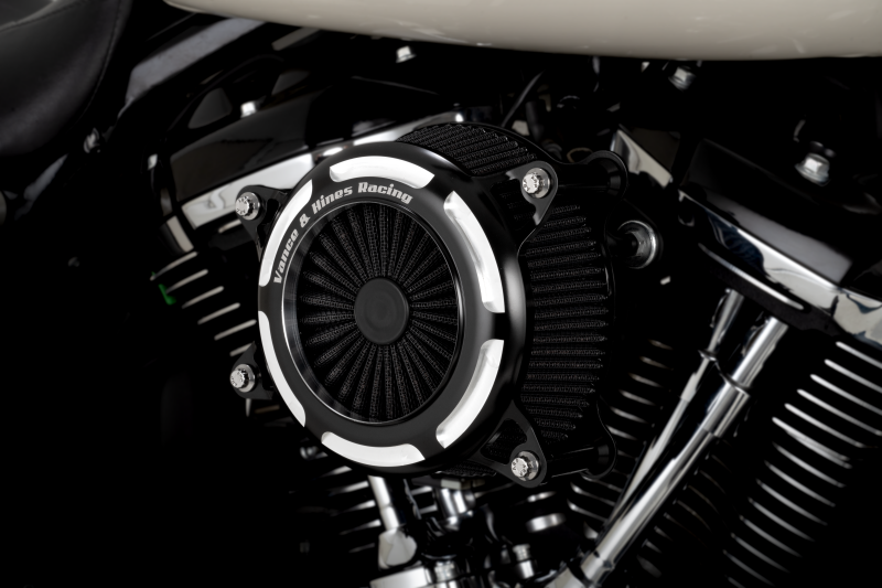 Vance & Hines Harley-Davidson Touring/Tri-Glide/Softail VO2 Onyx Air Intake Kit - Contrast Short Ram Air Intakes Vance and Hines