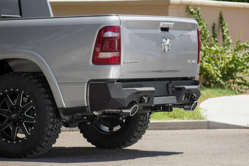 Addictive Desert Designs 2019 Ram 1500 Hammer Stealth Fighter Rear Bumper w/ 6 Sensor Cutouts Bumpers - Steel Addictive Desert Designs