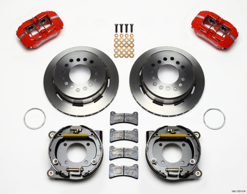 Wilwood Dynapro Low-Profile 11.00in P-Brake Kit - Red BOP Axle 2.75in Bearing 2.75 Offset Big Brake Kits Wilwood