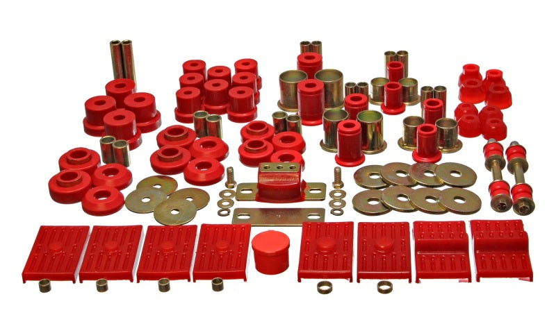Energy Suspension 76-79 Firebird / 75-79 Nova Red Hyper-flex Master Bushing Set Bushing Kits Energy Suspension