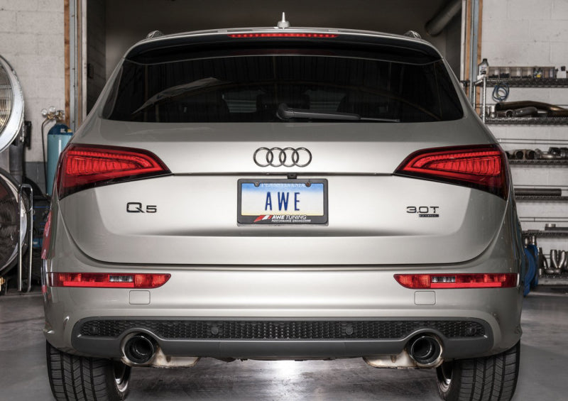AWE Tuning Audi 8R Q5 3.0T Touring Edition Exhaust Dual Outlet Diamond Black Tips Catback AWE Tuning