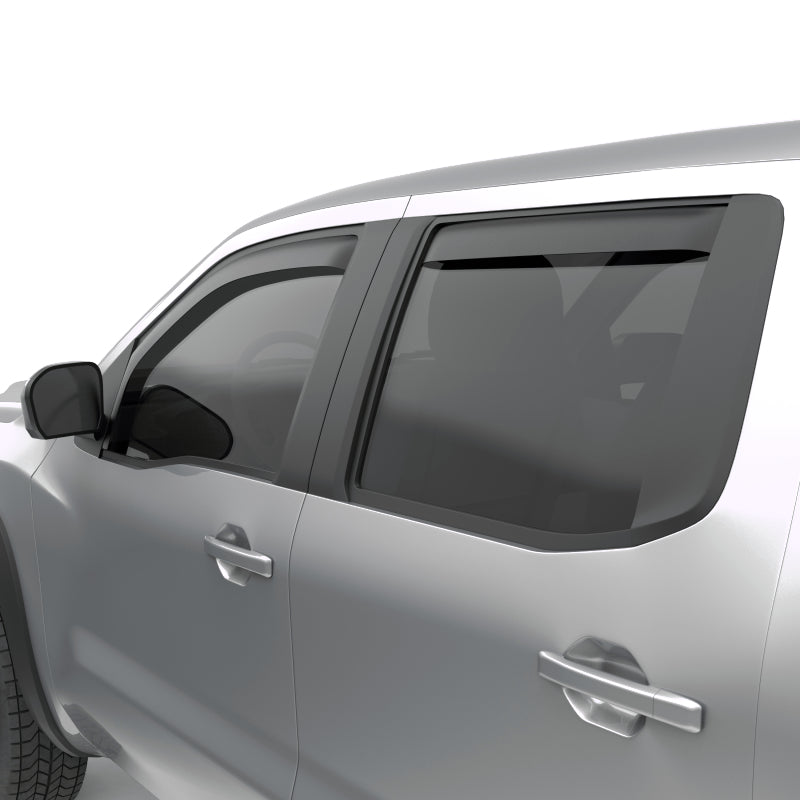 EGR 2022+ Nissan Frontier In Channel Window Visors Front/Rear Set Matte Black Crew Cab Wind Deflectors EGR