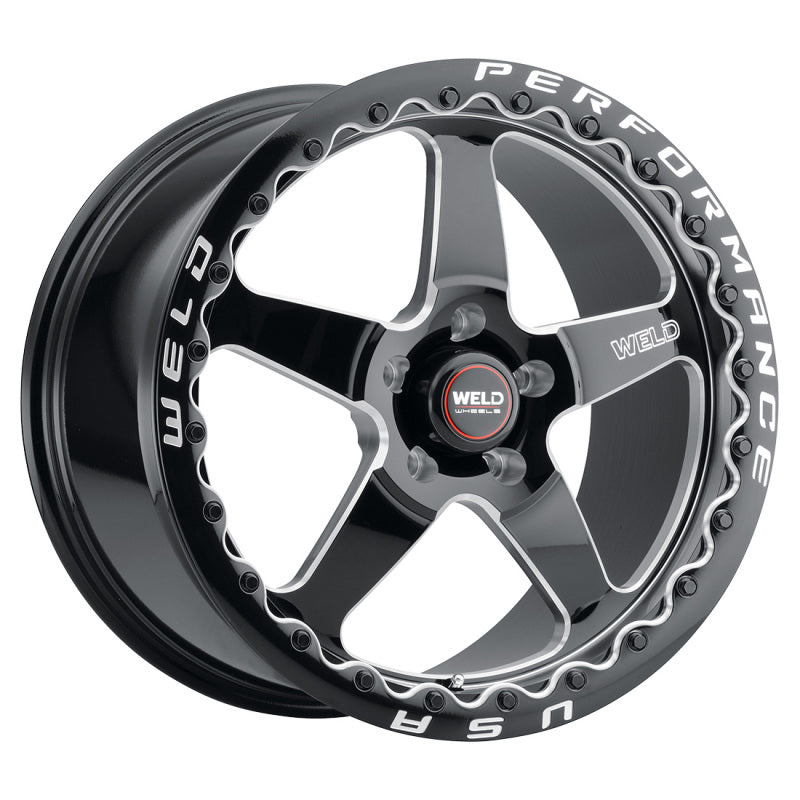 Weld S904 17X10 Ventura Drag Beadlock 5X135 ET10 BS5.9 Gloss Black MIL Dia 87.1 Wheels - Cast Weld