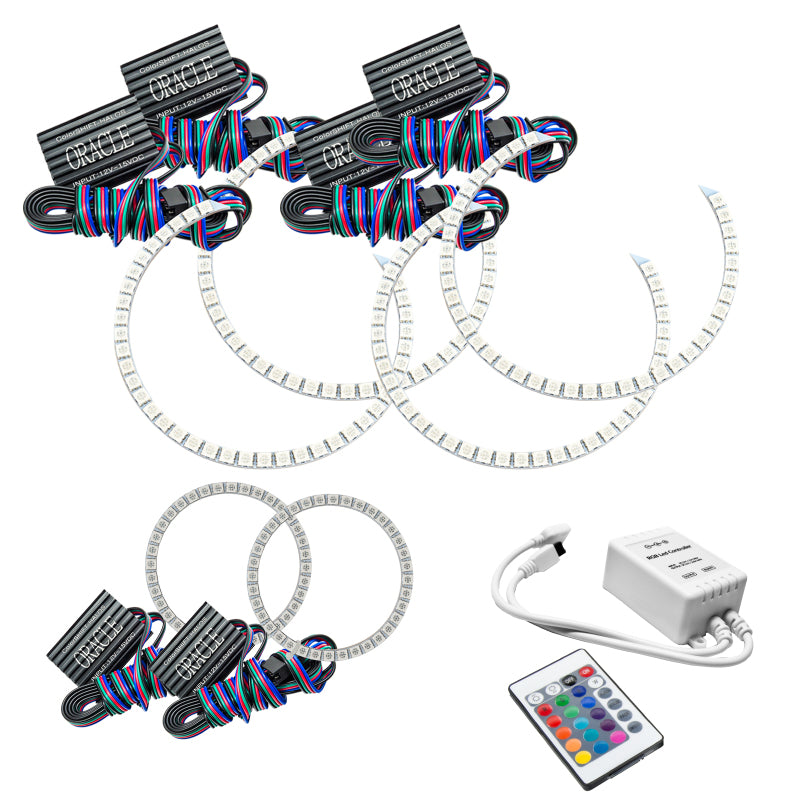 Oracle Jeep Grand Cherokee 11-13 Triple Halo Kit - ColorSHIFT w/ Simple Controller Headlights ORACLE Lighting