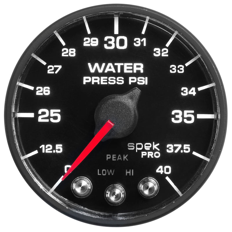 Autometer Spek-Pro - Nascar 2-1/16in Water Press 0- 40 psi Bfb Gauges AutoMeter