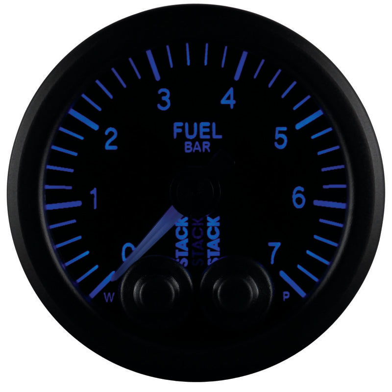 Autometer Stack 52mm 0-7 Bar M10 Male Pro-Control Fuel Pressure Gauge - Black Gauges AutoMeter