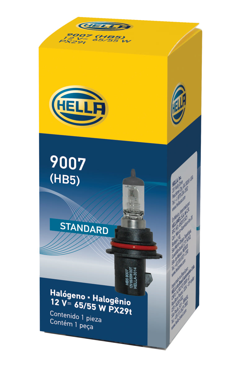 Hella 9007 HB5 12V 65/55W Halogen Bulb PX29t Bulbs Hella