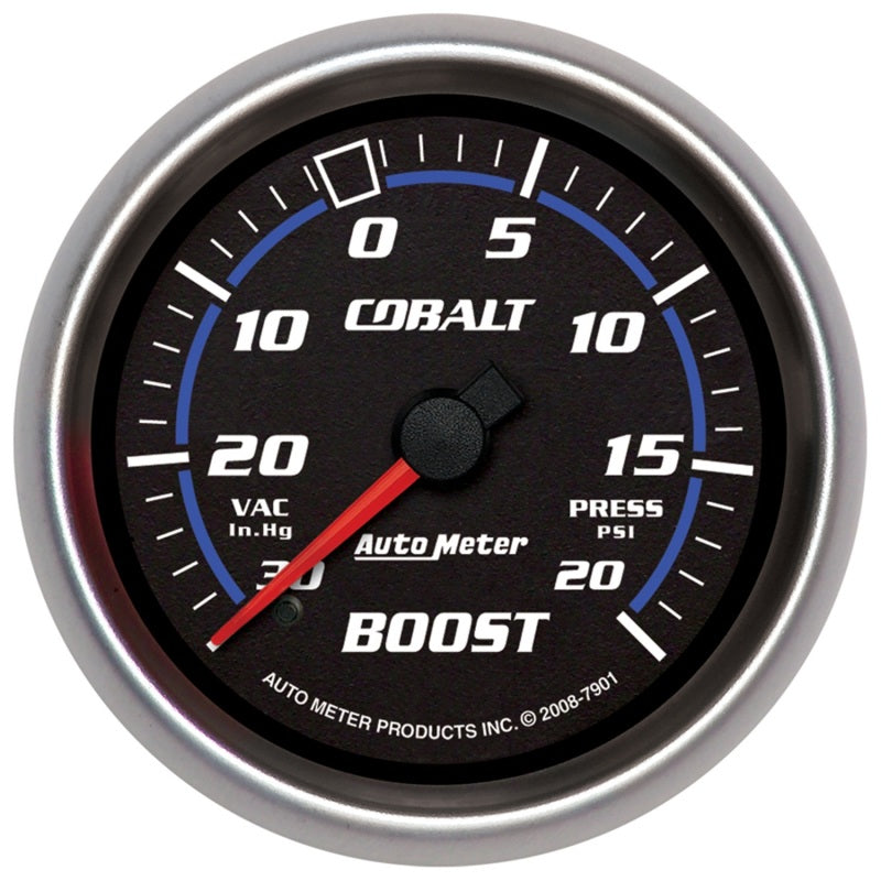 AutoMeter Gauge Vac/Boost 2-5/8in. 30Inhg-20PSI Mechanical Cobalt Gauges AutoMeter