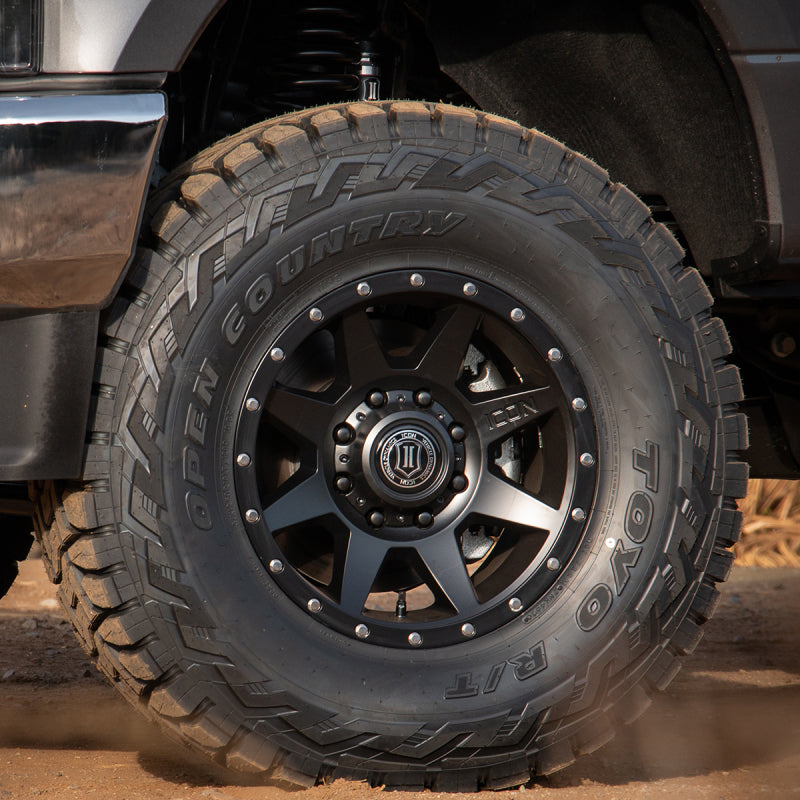 ICON Rebound HD 18x9 8x6.5 12mm Offset 5.5in BS 121.4mm Bore Satin Black Wheel Wheels - Cast ICON