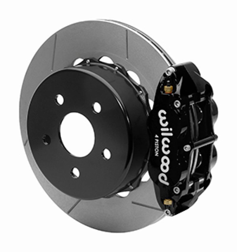 Wilwood 2020+ Jeep Gladiator (JT) Narrow Superlite 4R Rear Slotted Brake Kit 14.00in Black w/ Lines Big Brake Kits Wilwood