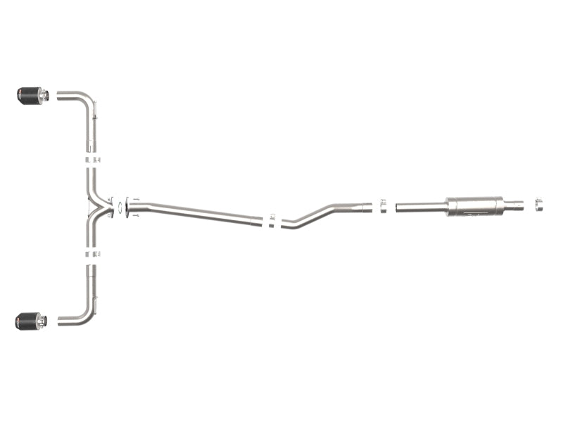 aFe Takeda 2-1/2in 304 SS Cat-Back Exhaust w/ Carbon Fiber Tips 14-18 Mazda 3 L4 2.0L/2.5L Catback aFe