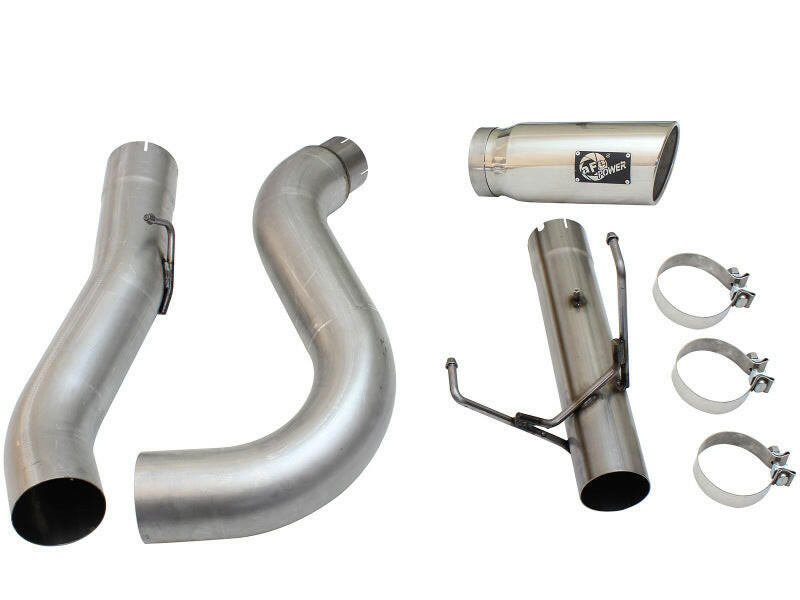 aFe MACHForce XP Exhaust Large Bore 5in DPF-Back Alu. 13-15 Dodge Trucks L6-6.7L (td) *Polish Tip DPF Back aFe