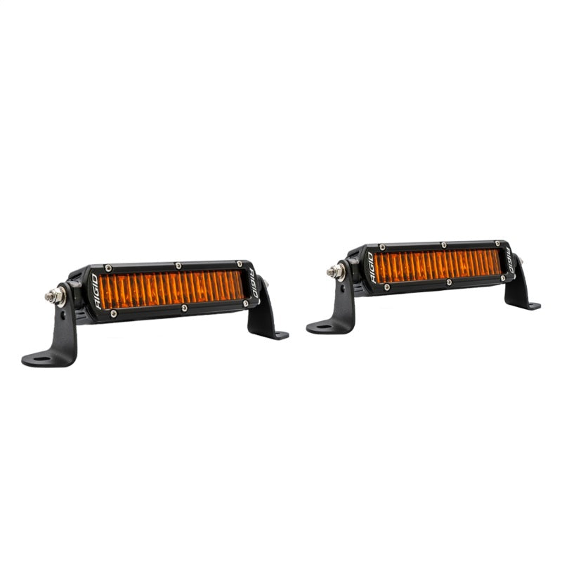 Rigid Industries SR-Series SAE 6in. w/ Amber PRO Lens (Pair) Light Bars & Cubes Rigid Industries