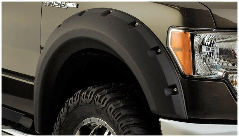 Bushwacker 09-14 Ford F-150 Styleside Max Pocket Style Flares 4pc 67.0/78.8/97.4in Bed - Black Fender Flares Bushwacker