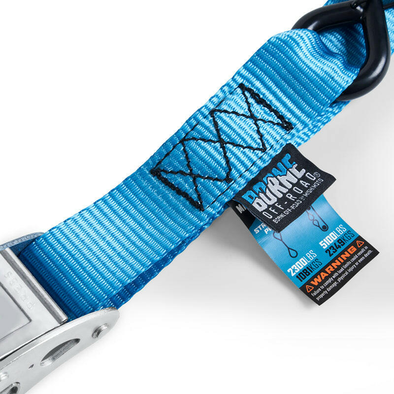 Borne Off-Road Cam Buckle Tie-Down Kit (2-Pack) Blue Cargo Tie-Downs Borne Off-Road