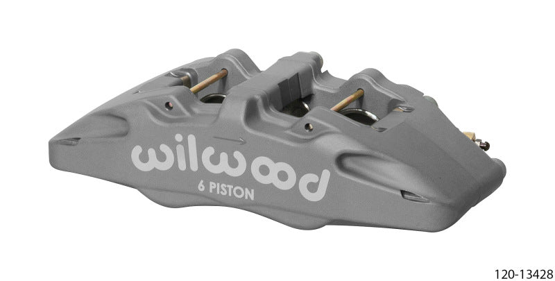 Wilwood Caliper-Forged Dynapro 6 5.25in Mount-Anodized-R/H 1.62/1.38in/1.38in Pistons .81in Disc Brake Calipers - Perf Wilwood