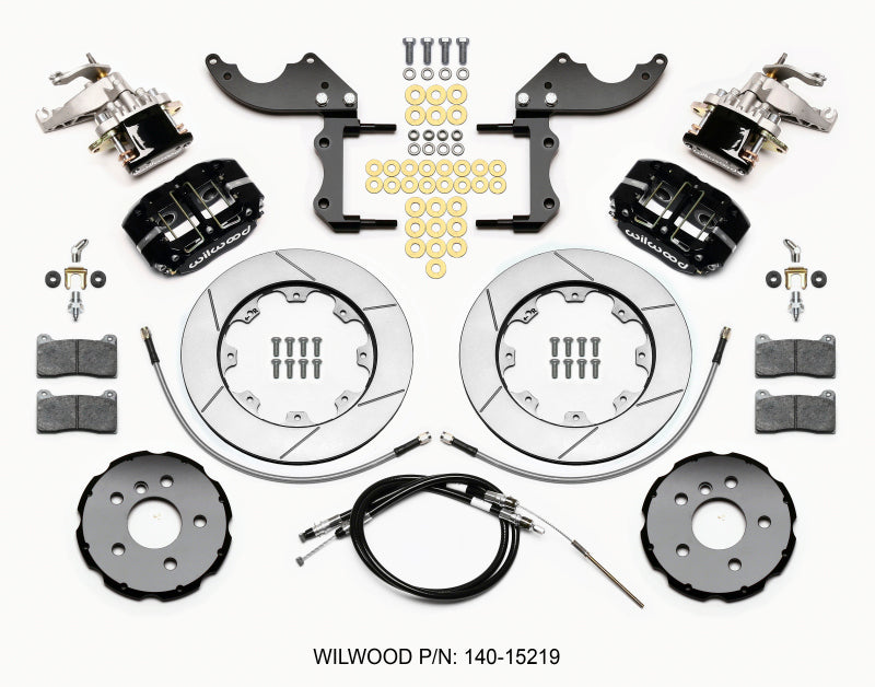 Wilwood Dynapro Radial4 / MC4 Rear Kit 12.19 2014-2015 Mini Cooper w/Lines & Cables Big Brake Kits Wilwood