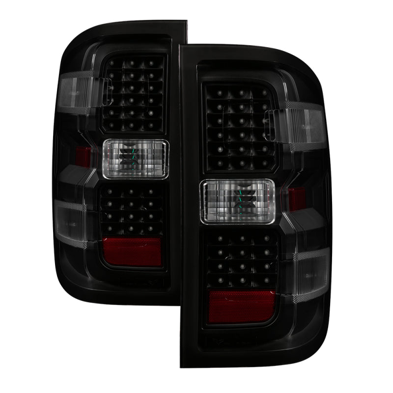 xTune Chevy 1500 14-16 / Silverado 2500HD/3500HD LED Tail Lights - Black Smoked ALT-JH-CS14-LED-BSM Tail Lights SPYDER