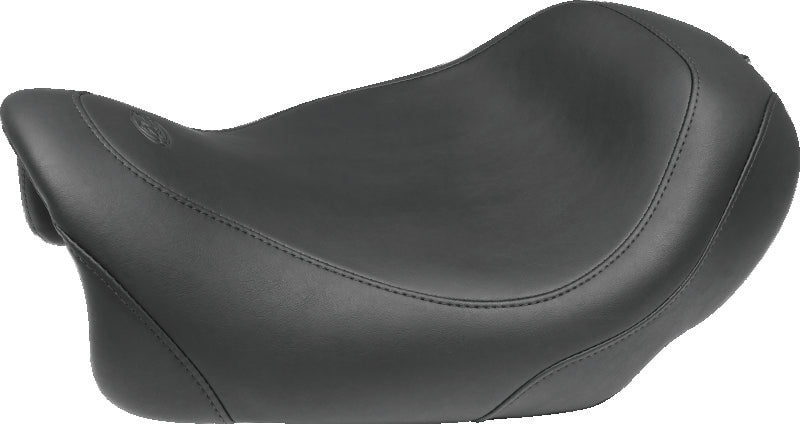 Mustang 08-21 Harley Electra Glide, Rd Glide, Rd King, Glide Lowdown 1PC Seat w/DBR Pearls - Black One-Piece Motorcycle Seats Mustang Motorcycle