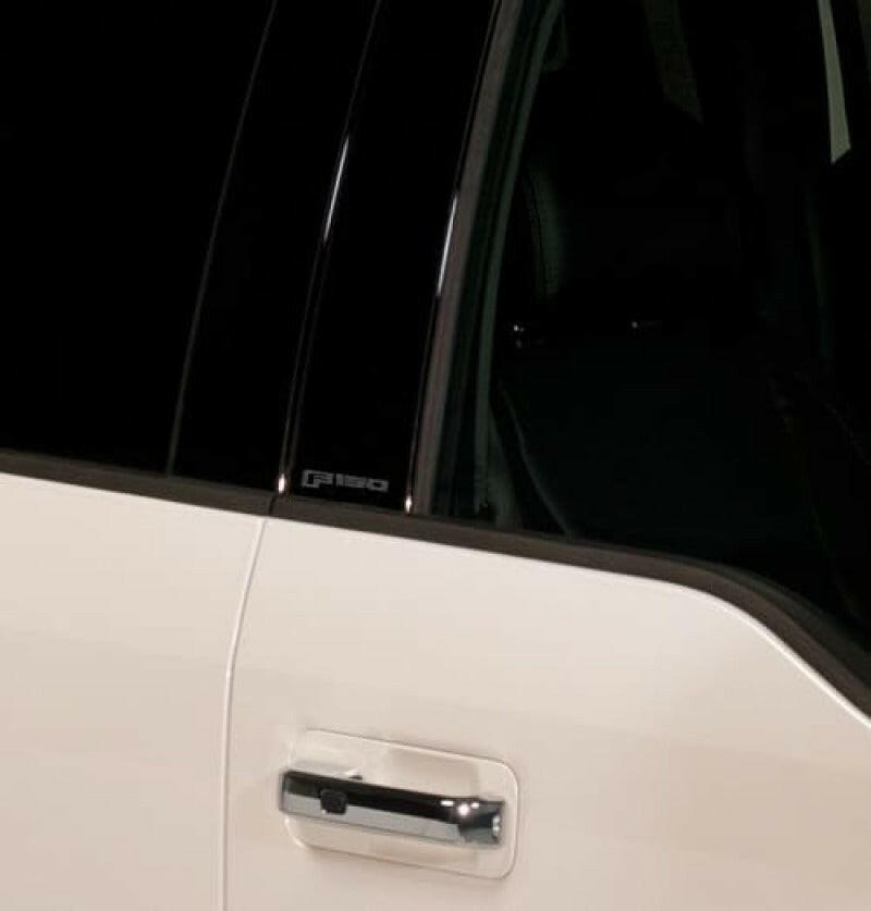 Putco 15-20 Ford F-150 SuperCrew / SuperCab - w/o Keypad Black Platinum Pillar Posts Classic Exterior Trim Putco
