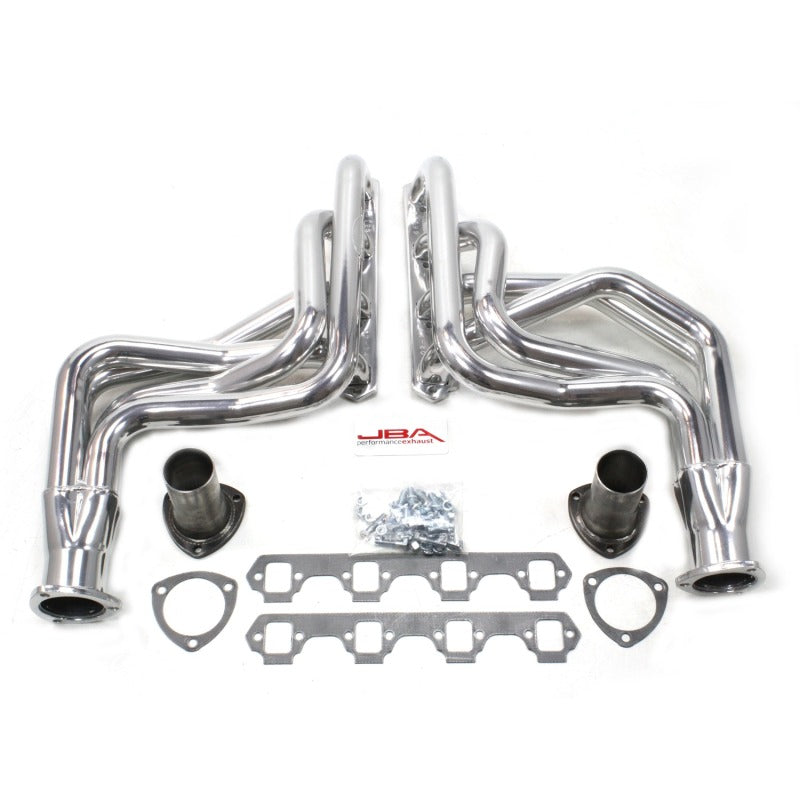 JBA 65-73 Ford Mustang 260-351W (w/Mustang II Suspension) 1-3/4in Primary Sliver Long Tube Header Headers & Manifolds JBA