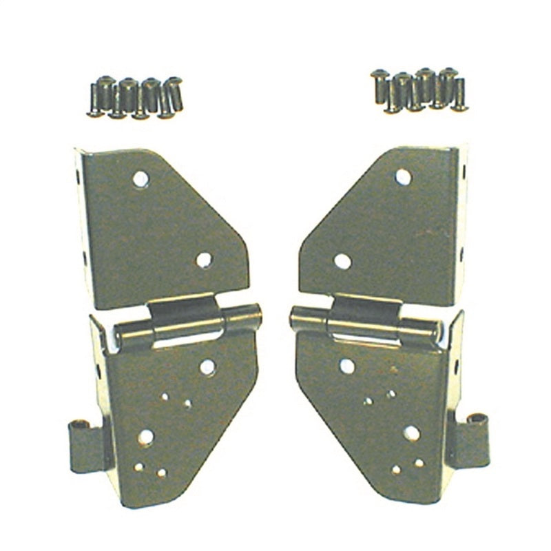 Rugged Ridge 76-86 Jeep CJ / 87-95 Jeep Wrangler YJ Black Windshield Hinges Hardware - Singles Rugged Ridge