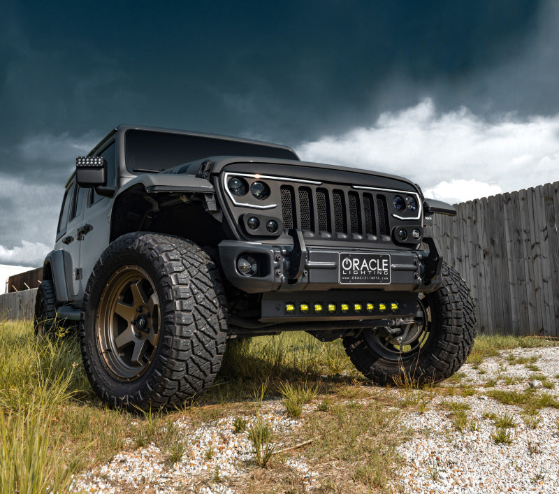 ORACLE Lighting 2019+ Jeep Wrangler JL Skid Plate w/ Integrated LED Emitters - Yellow Skid Plates ORACLE Lighting