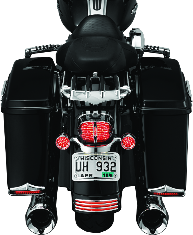 Kuryakyn Curved License Plate Mount Chrome License Plate Relocation Kuryakyn