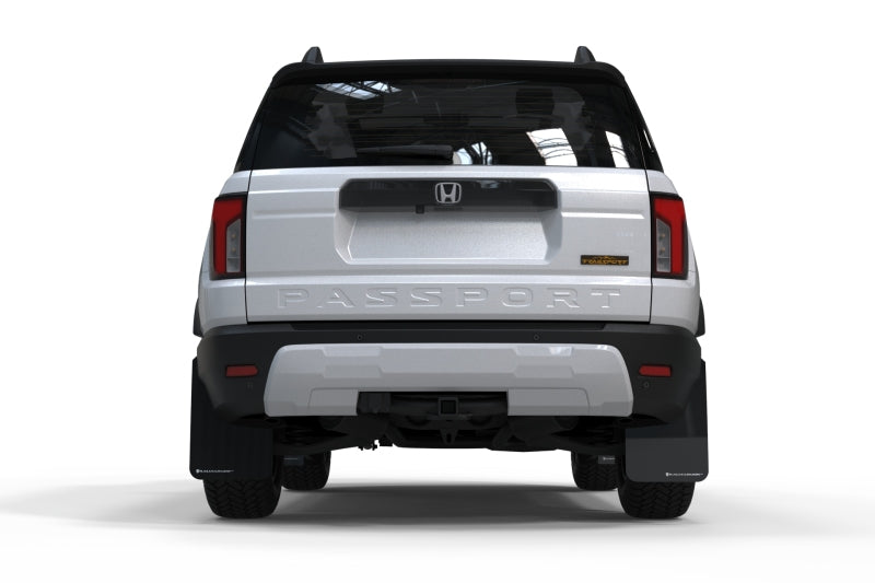 Rally Armor 2026 Honda Passport Black UR Mudflap - Metallic Black Logo Mud Flaps Rally Armor