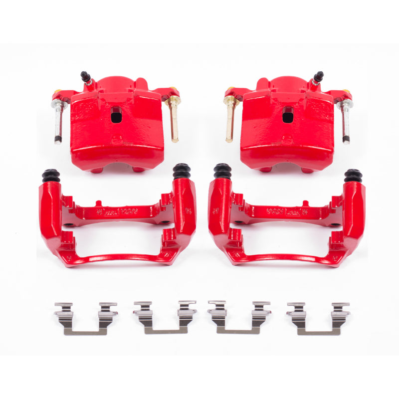 Power Stop 06-12 Chevrolet Malibu Front Red Calipers w/Brackets - Pair Brake Calipers - Perf PowerStop