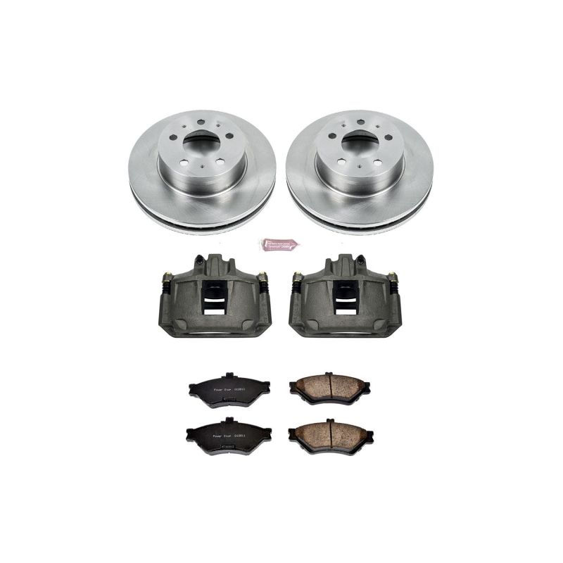 Power Stop 95-97 Ford Crown Victoria Front Autospecialty Brake Kit w/Calipers Brake Kits - OE PowerStop