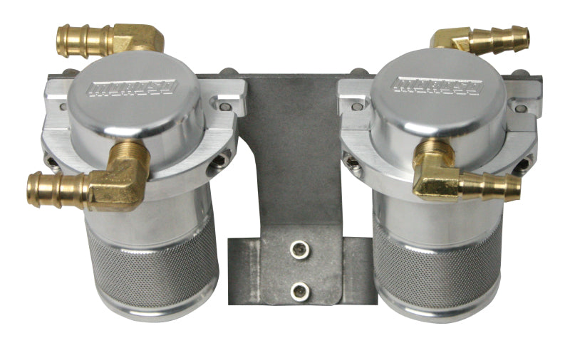 Moroso 04-07 Subaru STi (w/Front Mount Intercooler) Air/Oil Separator Catch Can - Billet Aluminum Oil Catch Cans Moroso